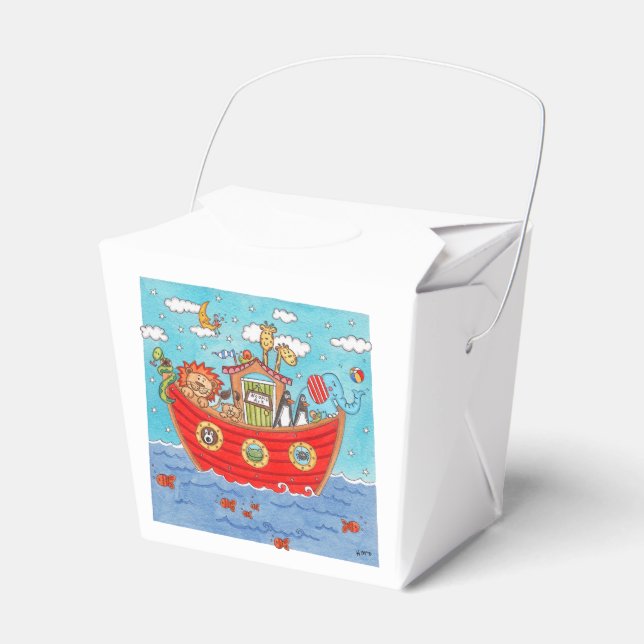 Personalized Noah's Ark  Favor Box (Front Side)