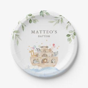 Personalized Noah's Ark Party Plates