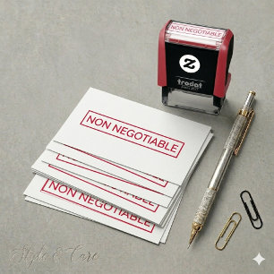Personalized NON NEGOTIABLE Label Self-inking Stamp