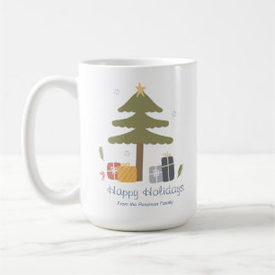 Personalized Nordic Christmas Holiday Ceramic Coffee Mug