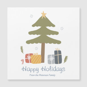 Personalized Nordic Christmas Holiday MagneticCard