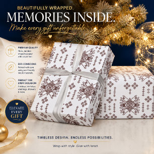 Personalized Nordic Christmas Wrapping Paper