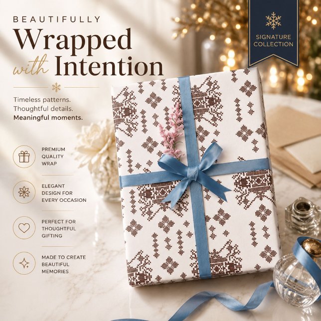 Personalized Nordic Pattern Wrapping Paper (Creator Uploaded)