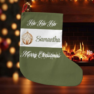 Personalized Nordic Script Christmas Stocking