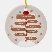 Personalized North Pole 7 Family Names