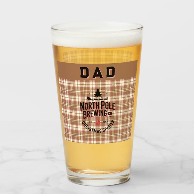 Personalized North Pole Brewing Holiday Ale Glass (Front Filled)