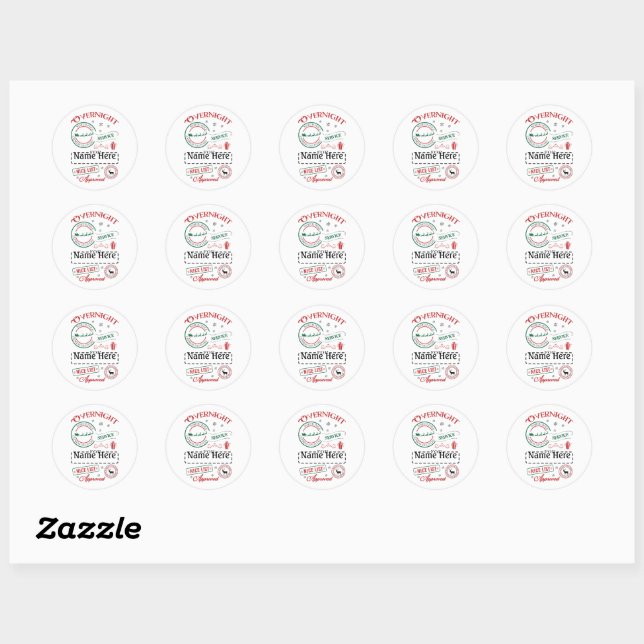 Personalized North Pole Express Delivery Sticker  (Sheet)