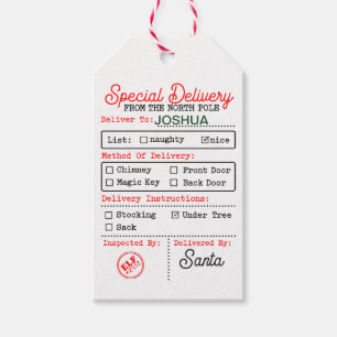 Personalized North Pole Special Delivery   Gift Tags