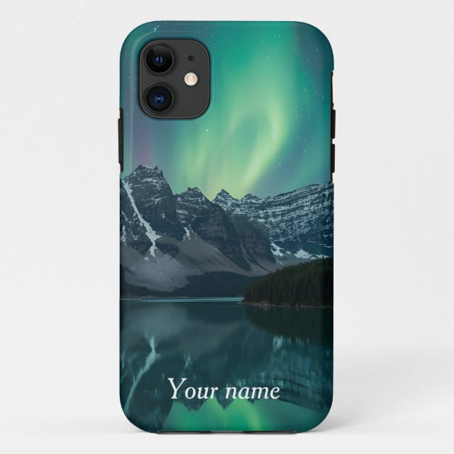 Personalized Northern Lights Case – Add Your Name (Back)