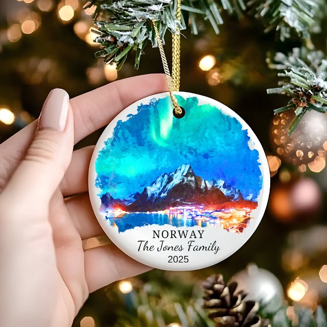 Personalized Norway Ornament, Norway Gift Ceramic Ornament (Creator Uploaded)