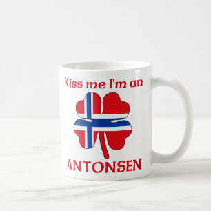 Personalized Norwegian Kiss Me I'm Antonsen Coffee Mug