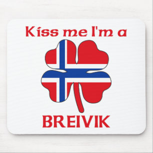 Personalized Norwegian Kiss Me I'm Breivik Mouse Pad