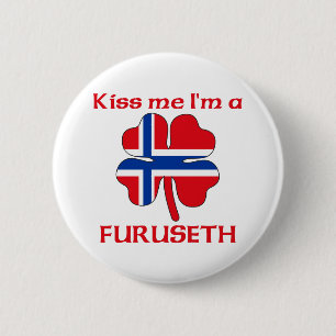 Personalized Norwegian Kiss Me I'm Furuseth 2 Inch Round Button