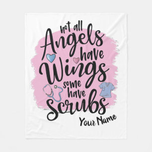 Personalized  - Not All Angels Have Wings  Fleece  Blanket