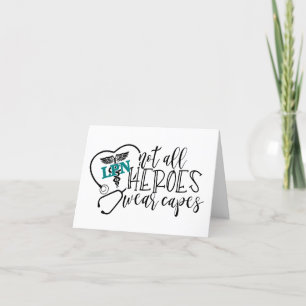 Personalized Not all Heroes Wear Capes LPN Thank You Card