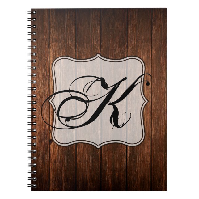 Personalized Note Book Barn Wood Country Rustic (Front)