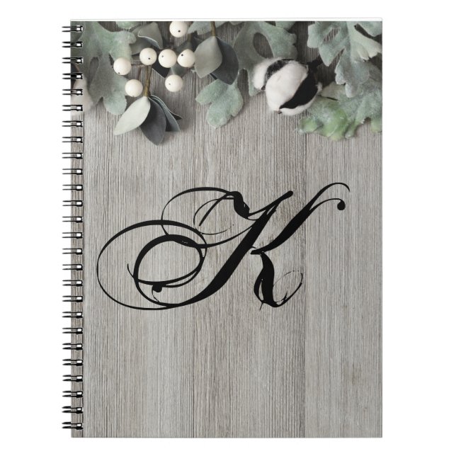 Personalized Note Book cotton plant berries barn w (Front)