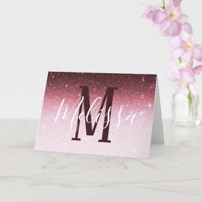 Personalized note Card (Orchid)