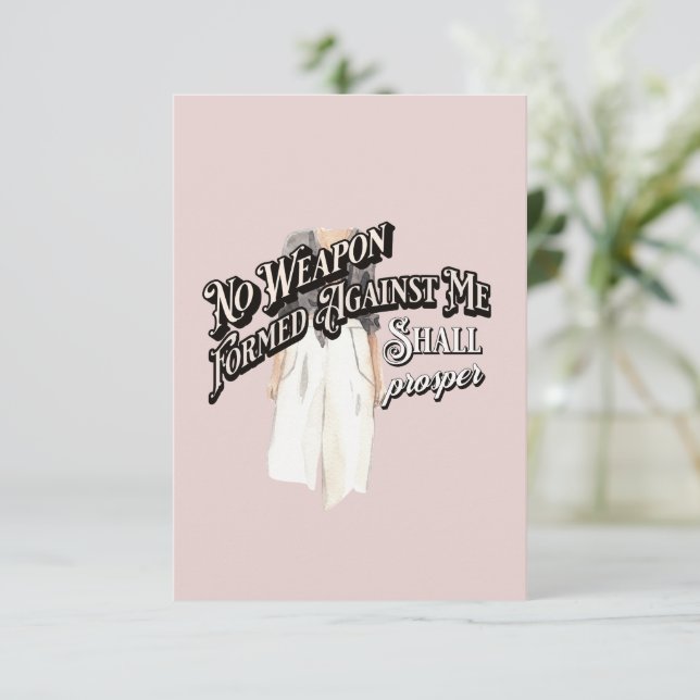 Personalized Note Card Pack with Biblical Saying  (Standing Front)