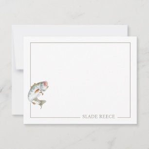 Personalized Note Card Set, Fish stationary