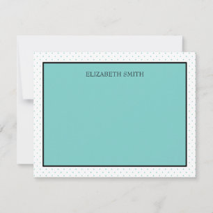 Personalized Note Cards Tiffany Dots