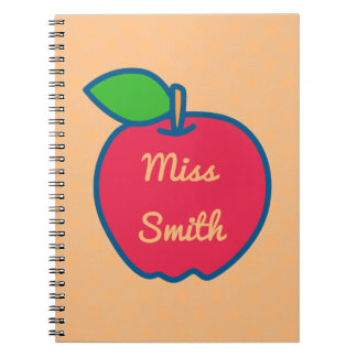 Personalized Notebook Any Name Apple Teacher