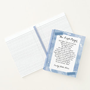 Personalized Notebook containing the Lord's Prayer