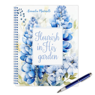 Personalized Notebook Flourish in His Garden 