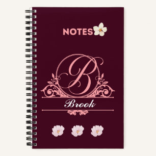 Personalized notebook - Named with Letter B