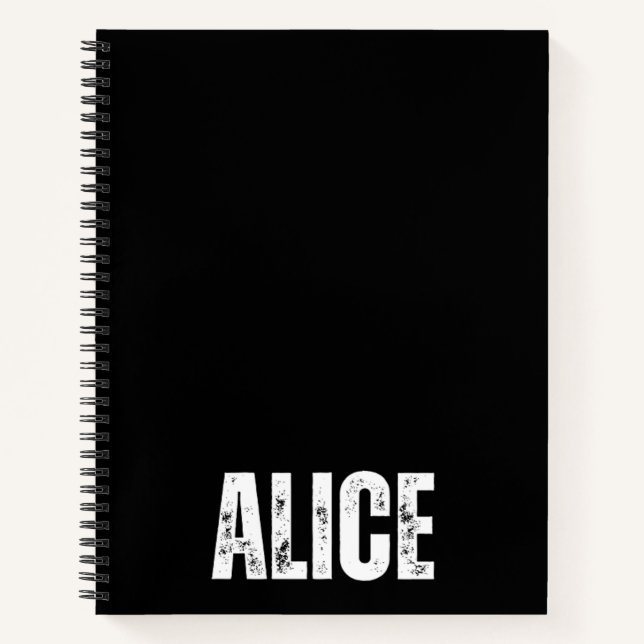 Personalized Notebook with Alice (Front)