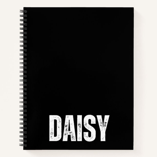 Personalized Notebook with Daisy (Front)