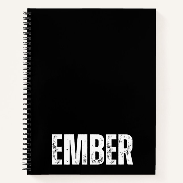 Personalized Notebook with Ember (Front)