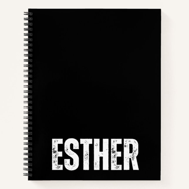 Personalized Notebook with Esther (Front)