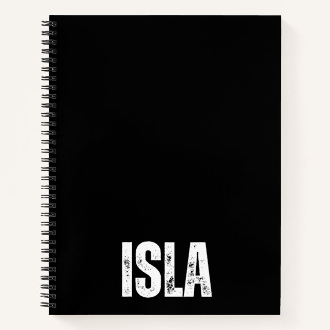 Personalized Notebook with Isla (Front)