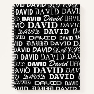 Personalized notebook with typography name print