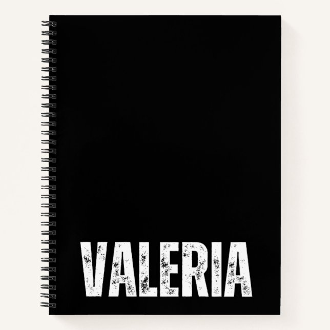 Personalized Notebook with Valeria (Front)