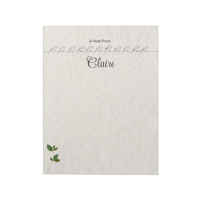 Personalized Notepad (Rotated)