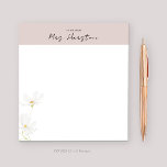 Personalized Notepad for Teacher with Flower<br><div class="desc">Teachers spend a lot of time with our little ones,  show them a gift of your appreciation with a notepad that is personalized just for them.</div>