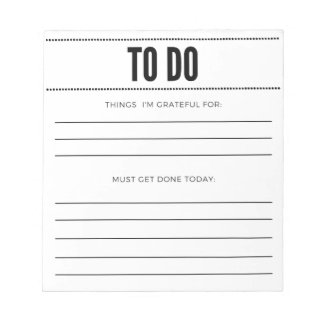 Personalized Notepad, Gratitude List, To Do List  Notepad