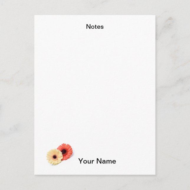 Personalized Notepad Postcard (Front)