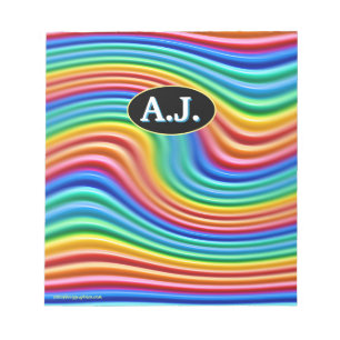 Personalized Notepad Rainbow Pride design