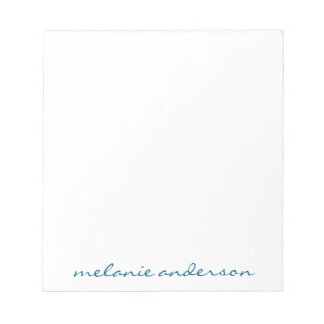 Personalized Notepad Script Name Feminine Gift
