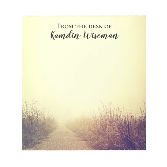Personalized Notepad Sunrise Pathway Walkway Path (Front)