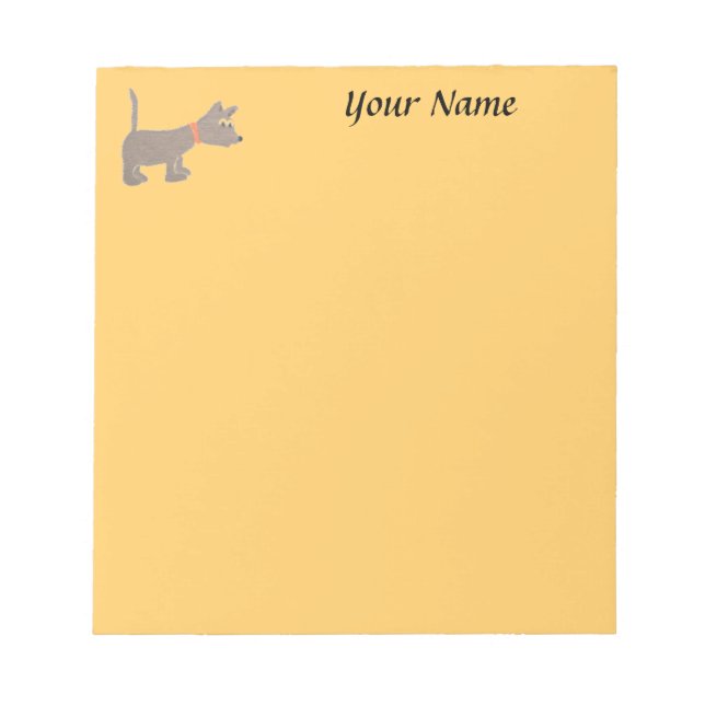 personalized notepad with dog design (Front)