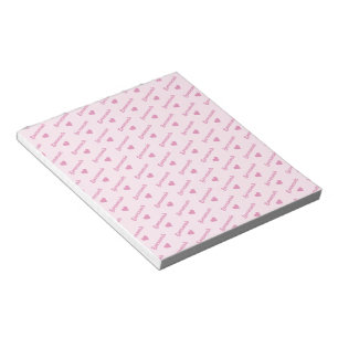 Personalized Notepad with Name and Hearts