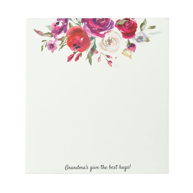 Personalized Notepad YOUR TEXT Gift For Grandma (Front)