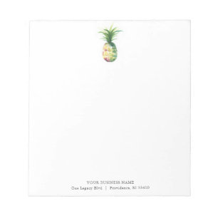 Personalized Notepads Watercolor Pineapple