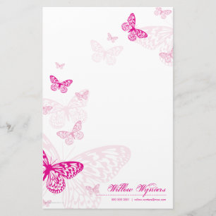 PERSONALIZED NOTEPAPER :: butterflies 1 P Stationery