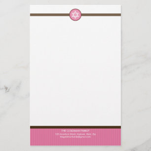 PERSONALIZED NOTEPAPER :: stripedstitch 3 Stationery