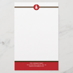 PERSONALIZED NOTEPAPER :: stripedstitch 5 Stationery